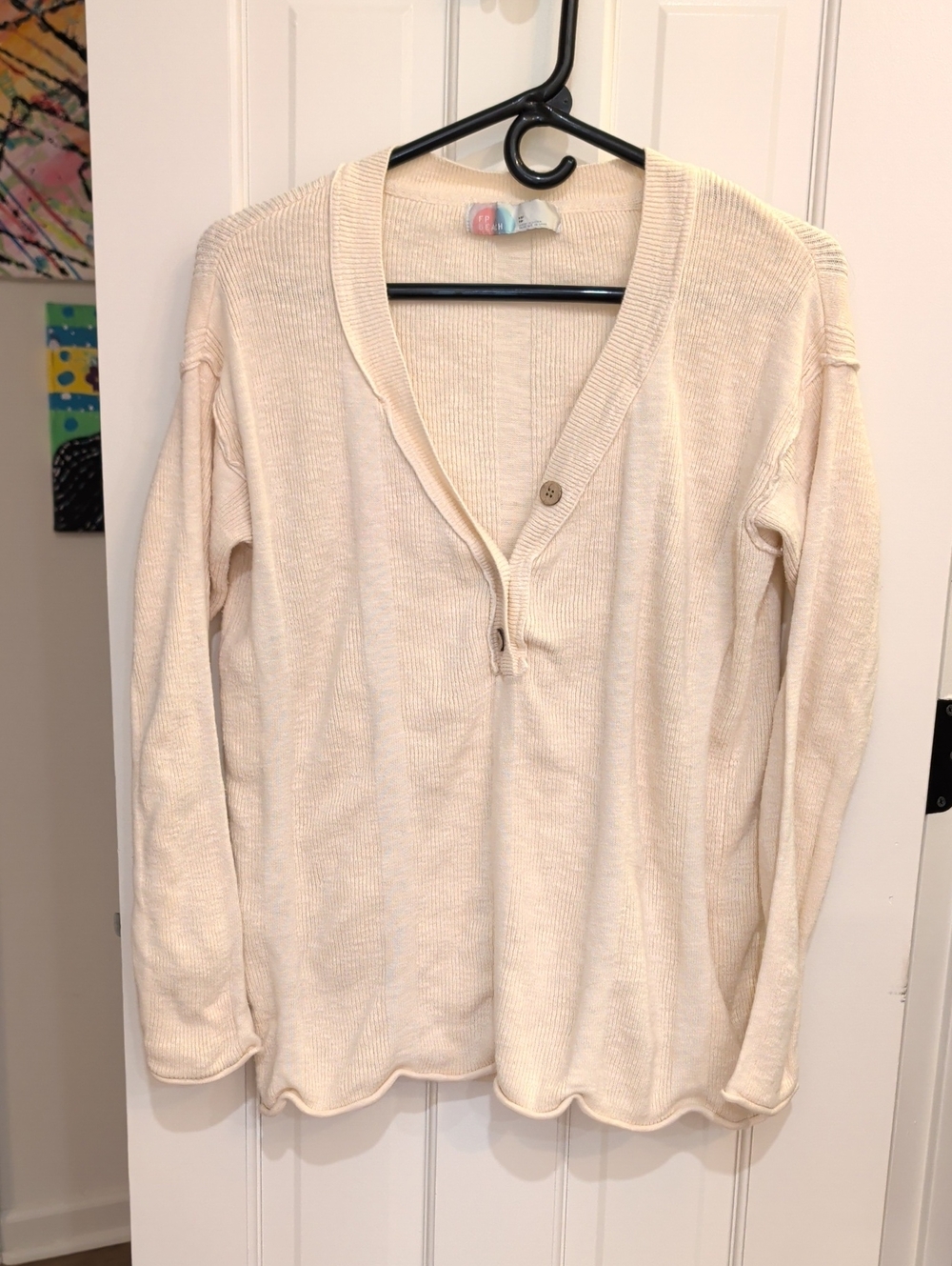 Free People Henley Sweater V Neck Xs